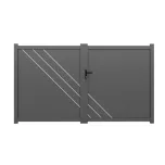 Portail ALU Brest passage 3m00 - Ht 1m70 - Gris