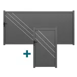 Pack portail et portillon alu Districlos