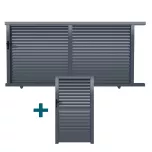Pack portail coulissant + portillon alu Arles