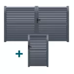 Pack portail battant + portillon alu Arles