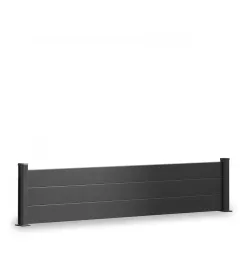 Kit Clôture aluminium Flex lames pleines sur platines Ht 0m515