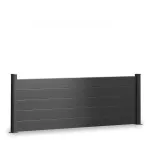 Kit Clôture aluminium Flex lames pleines sur platines Ht 0m960