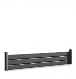 Kit Clôture aluminium Flex lames persiennes à sceller Ht 0m403