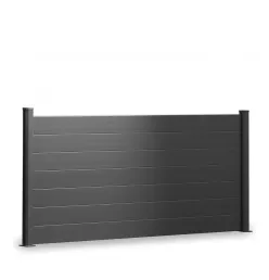 Kit Clôture aluminium Flex lames pleines sur platines Ht 1m41