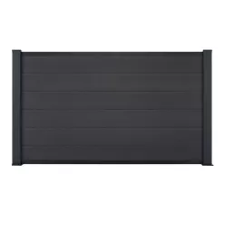 Kit Clôture composite Ness lames pleines sur platines Ht 1m04