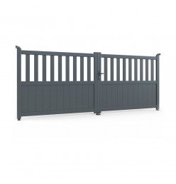 Portail ALU Lille passage 3m00 - Ht 1m40 - Gris