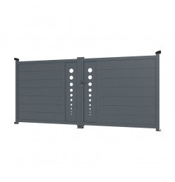Clôture Discount - Portail ALU Toulouse passage 3m00 - Ht 1m60 - Gris
